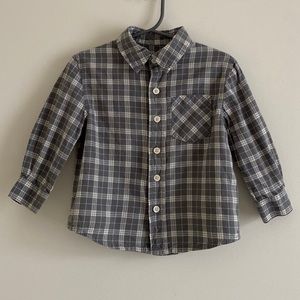 Cherokee Boys Tartan Pattern Button Down Shirt